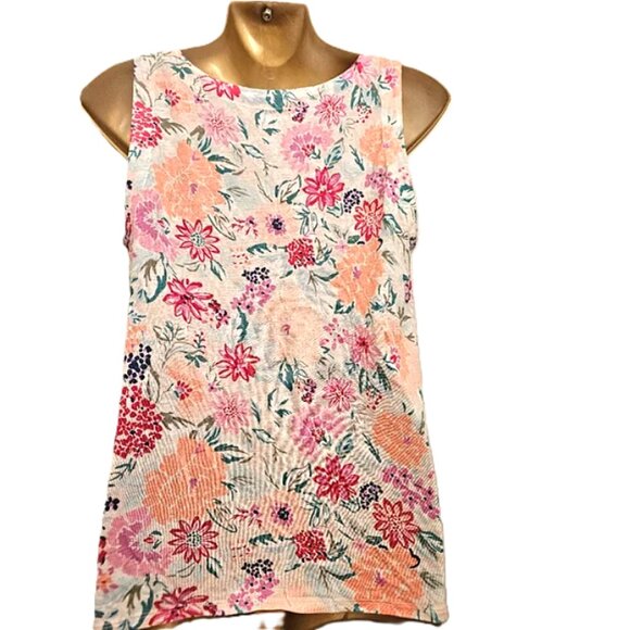 Ann Taylor Loft floral sleeveless top size XS - Picture 3 of 3